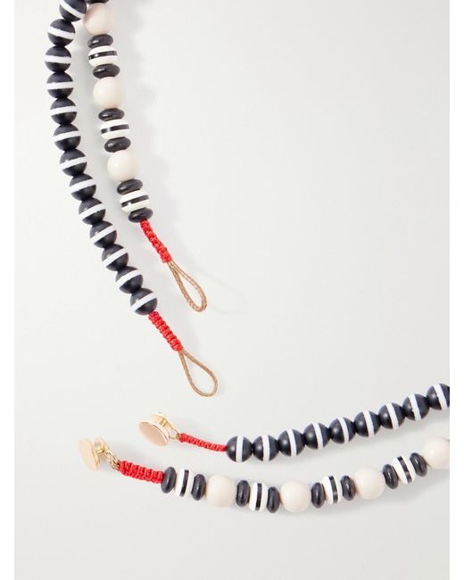Roxanne Assoulin Metallic The Salt & Pepper Set Of Two Agate Beaded Necklaces