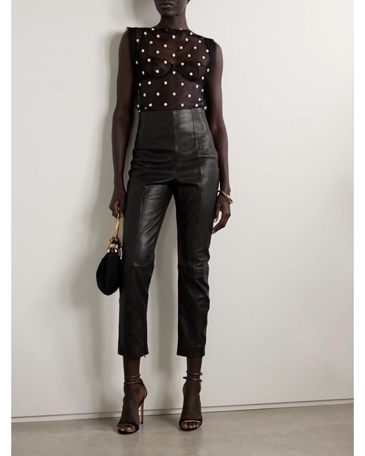 Isabel Marant Gray Elicy Embellished Tulle Tank