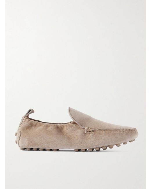 Tod's Natural Gommino 22L Suede Loafers
