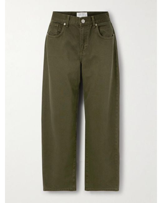 La Ligne Green Marilyn Hose Mit Weitem Bein Aus Baumwoll-Twill
