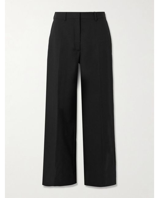 Calvin Klein Black Simone Wool Wide-Leg Pants