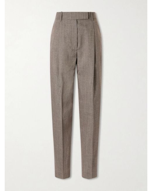 Rohe Gray Daria Wool-Blend Tapered Pants
