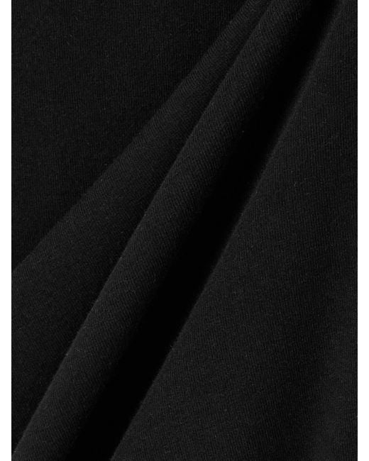 James Perse Black Cotton-Blend Jersey Midi Dress