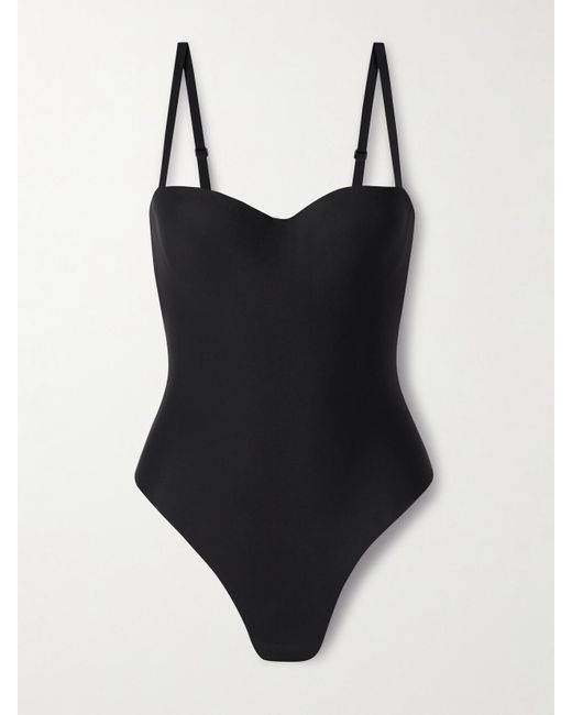 Skims Black Underwire Thong Bodysuit