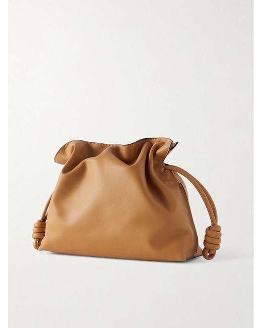 Loewe Brown Flamenco Leather Clutch