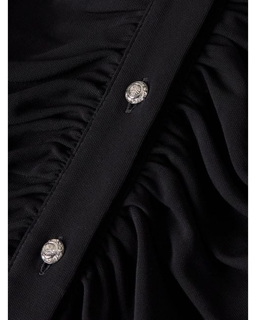 Altuzarra Black Claudia Crystal-Embellished Ruched Jersey Midi Dress