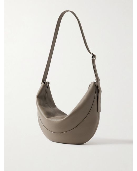 The Row Brown Jouve Textured-Leather Shoulder Bag