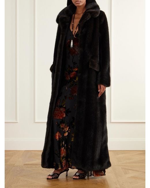 Anna Sui Black Plush Coat