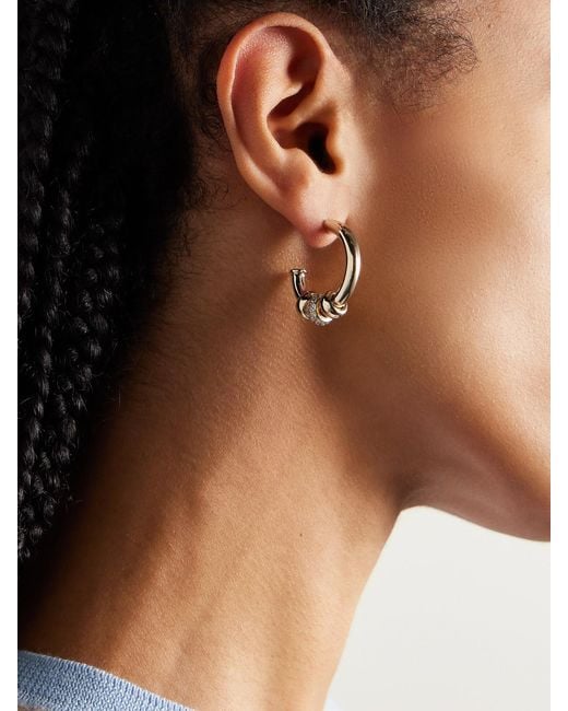 Roxanne Assoulin Natural The Slider-Tone Crystal Hoop Earrings