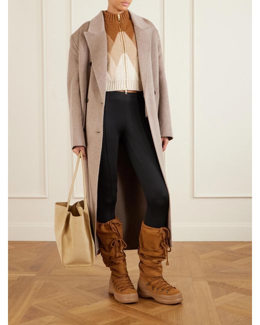 Moon Boot Brown Luna Suede Knee Boots