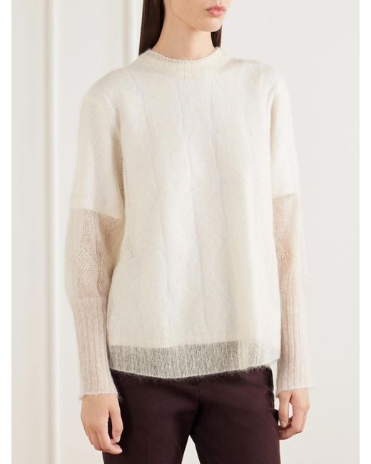 Joseph Natural Delfina Mohair And Silk-Blend Sweater