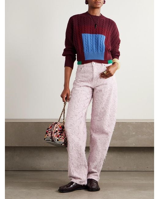 Loewe Layered Cable-Knit Wool Sweater