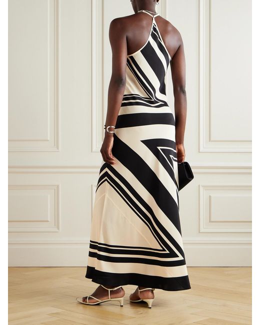 Sir White Pietra Printed Silk Maxi Dress