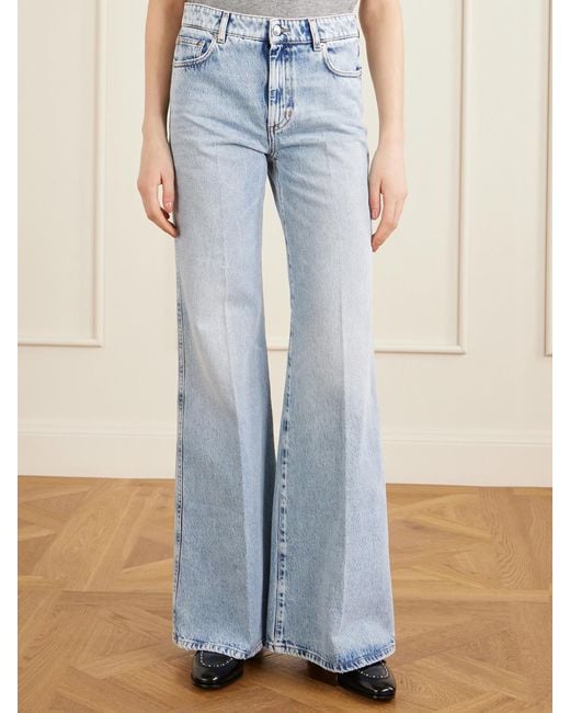 Sportmax Blue Spxzero Low-Rise Wide-Leg Jeans