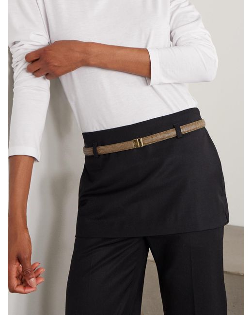 Totême  Natural Gürtel Aus Leder Mit Schlangeneffekt