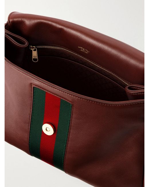 Gucci Red Paparazzo Medium Leather Shoulder Bag