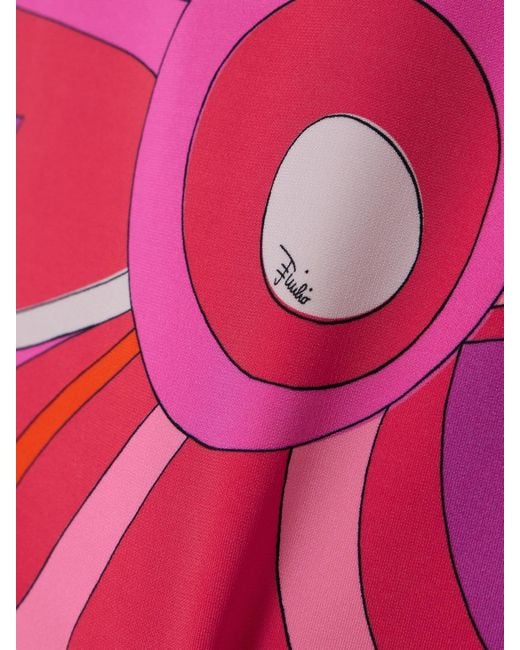 Emilio Pucci Pink Printed Stretch-Jersey Mini Dress