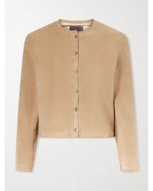 Stouls Natural Astrid Suede Cardigan
