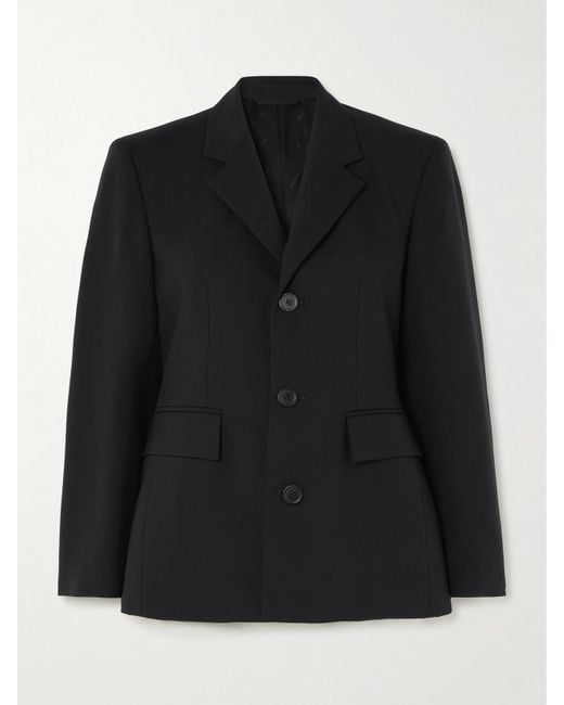 Balenciaga Black Soft Hourglass Cotton Blazer