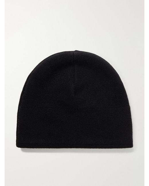 Perfect Moment Black Intarsia Wool-Blend Beanie