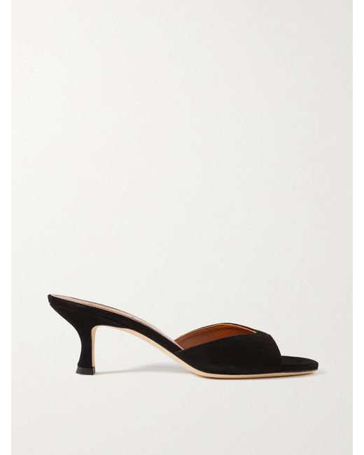 Staud Natural Brigitte Suede Mules
