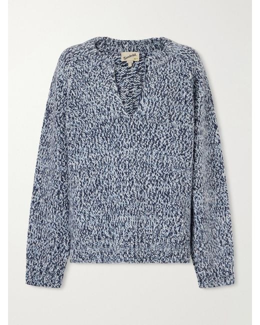 Sanderlak Blue Alpaca And Wool-Blend Sweater