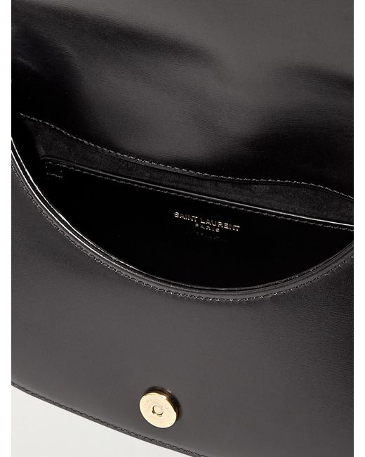 Saint Laurent Black Voltaire Top Handle Mini Schultertasche Aus Leder