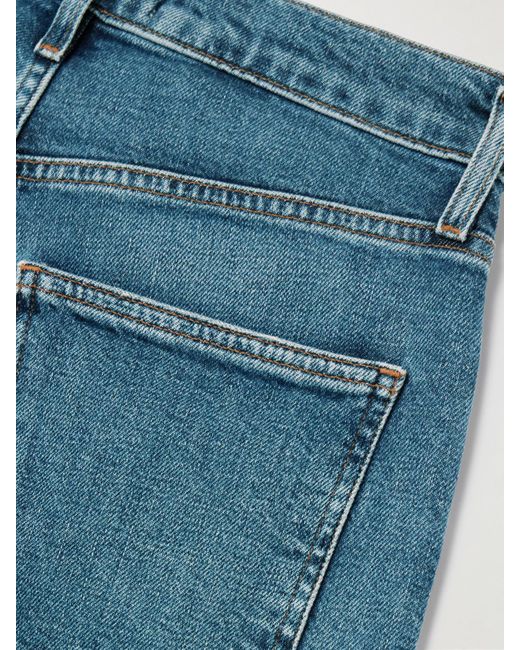 Agolde Blue '90S Pinch Waist Long High-Rise Straight-Leg Jeans