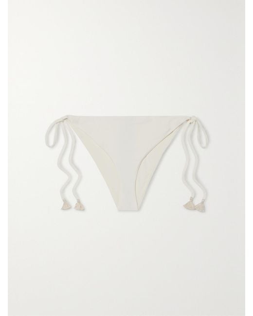 Johanna Ortiz Natural Net Sustain Sullen Tasseled Bikini Briefs