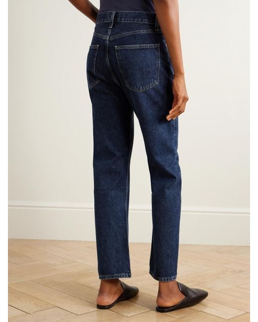 Agolde Blue '90S Pinch Waist High-Rise Straight-Leg Jeans