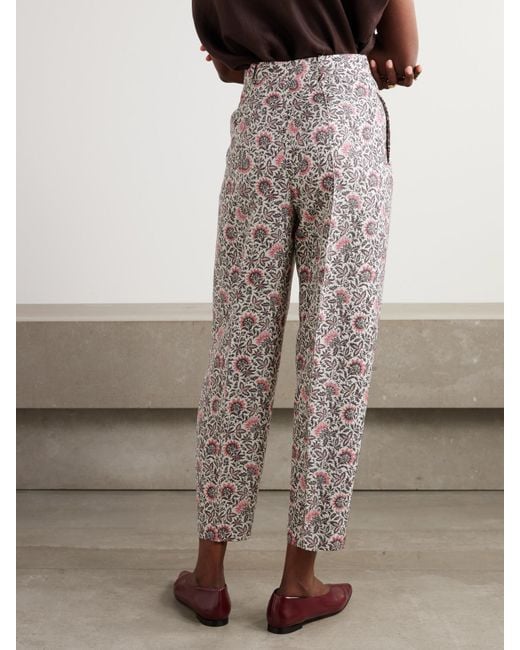 Loro Piana Multicolor Dan Floral-Print Silk Tapered Pants