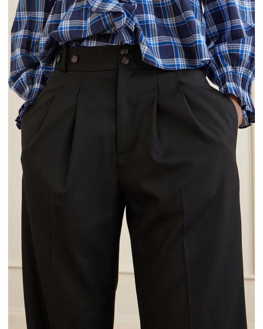 Doen Black Olivia Poplin Wide-Leg Pants
