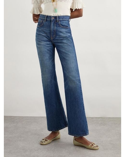 Chloé Blue High-Rise Straight-Leg Jeans