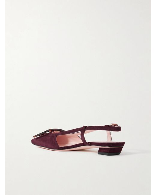 Roger Vivier Red Belle Vivier 25 Suede Pumps