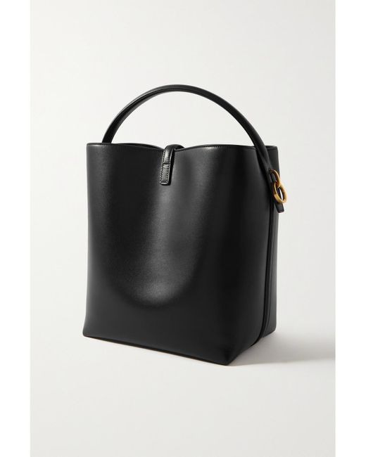 Saint Laurent Black Le 37 Leather Bucket Bag