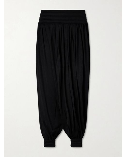 Alaïa Black Wool-Blend Balloon Pants