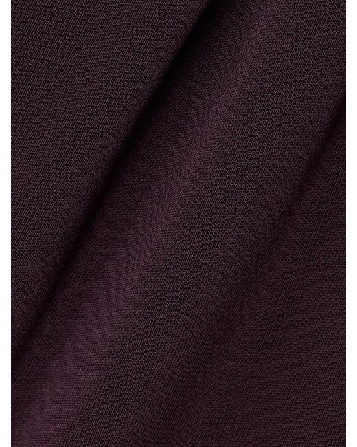 Tom Ford Purple Draped Cutout Jersey Dress