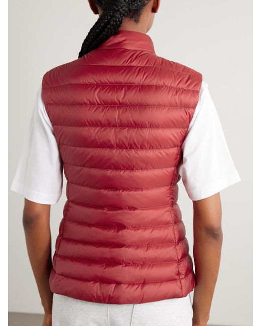Moncler Red Igens Quilted Padded Shell Down Vest