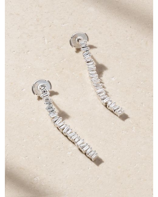 Boucles D'Oreilles En Or Blanc 18 Carats (750/1000) Et Diamants Suzanne Kalan en coloris Natural