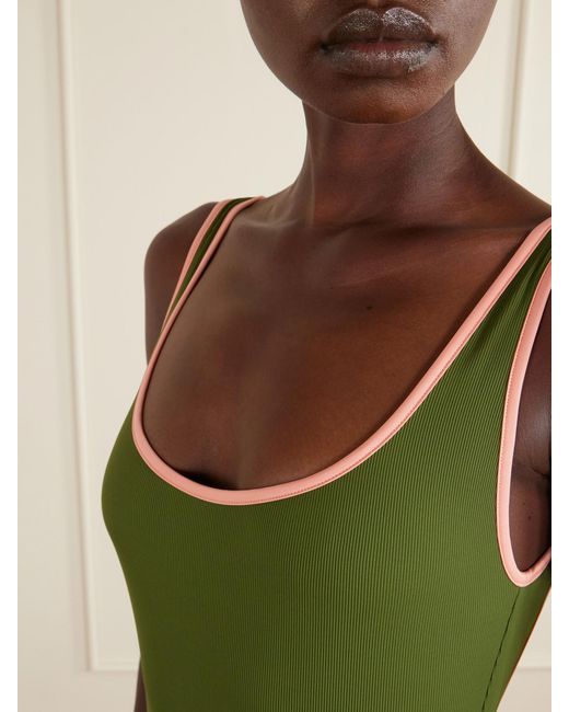 Johanna Ortiz Green Ribbed Onepiece