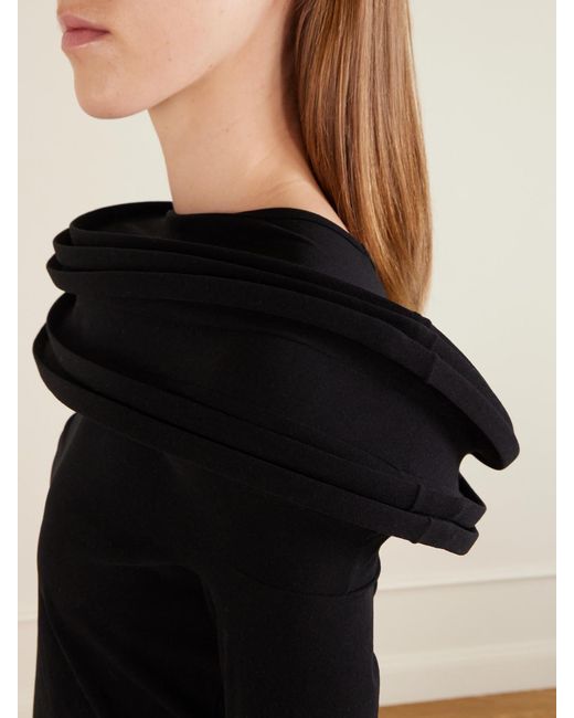 Junya Watanabe Black Stretch-Jersey Blouse