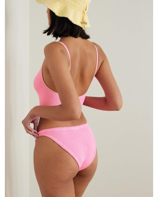 Hunza G Pink Strap Bikini Aus Seersucker