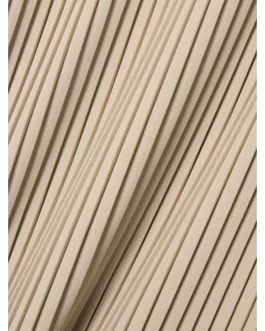 Max Mara Natural Leisure Faraone Midikleid Aus Plissiertem Crêpe