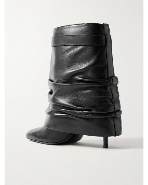 Givenchy Black Shark Lock Ankle Boots Aus Glanzleder Mit Verzierung