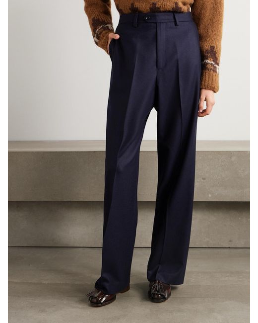 Fortela Blue Wool Pants