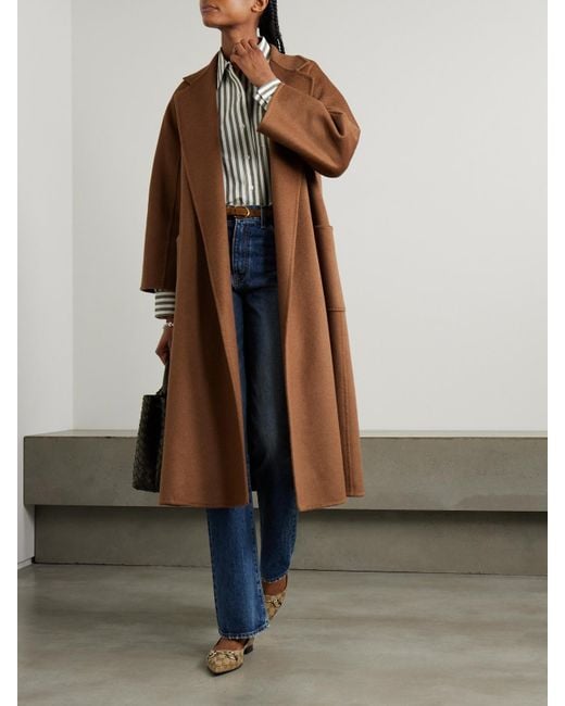 Max Mara Brown Ludmilla Belted Cashmere Coat