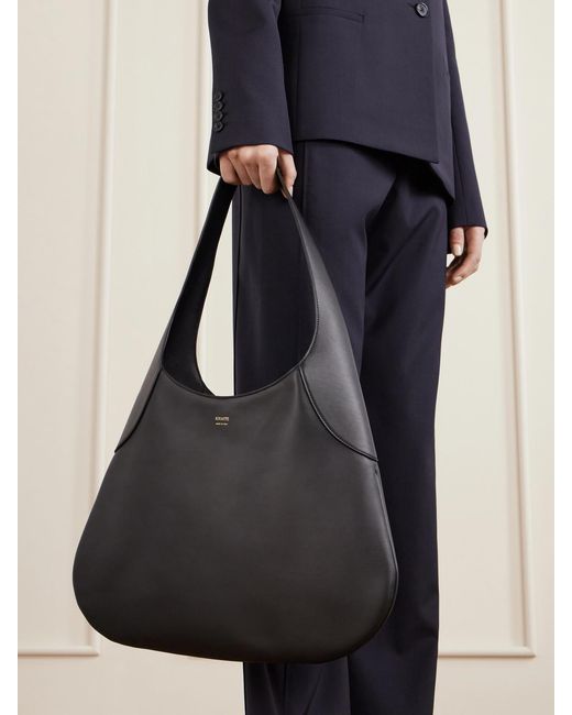 Khaite Black Joan Large Leather Tote