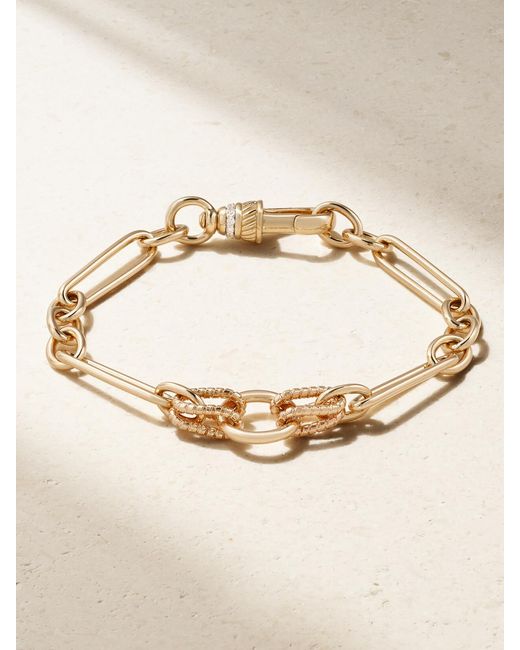 Lucy Delius Natural Trombone 14-Karat Diamond Bracelet