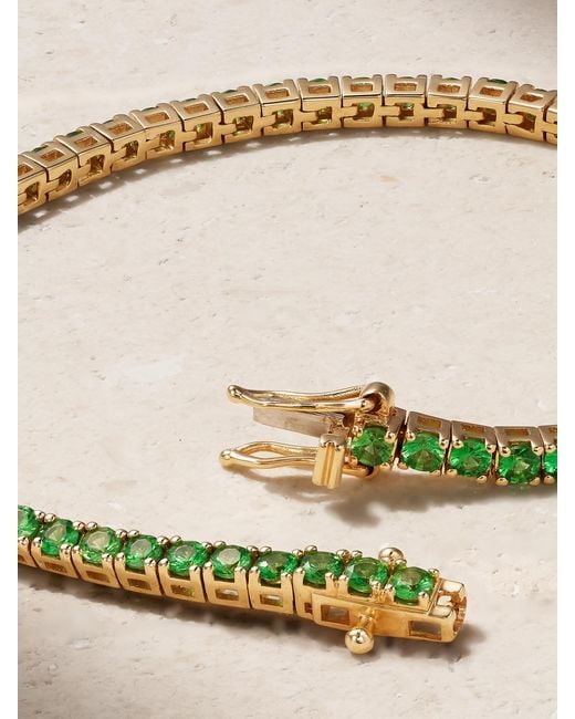 Roxanne First Natural 14-Karat Tsavorite Tennis Bracelet