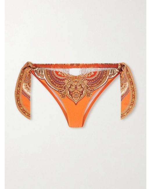 Zimmermann White Mahon Printed Bikini Briefs